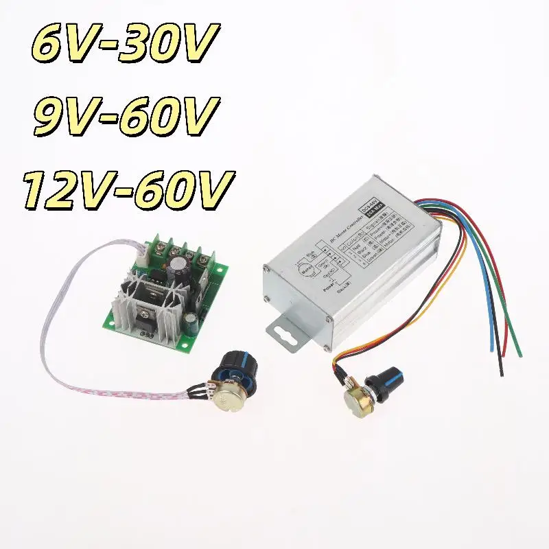 1Pcs PWM Speed Regulator Stepless DC Motor Speed Controller DC 9V-60V 12V 24V 60V 20A Motor Pulse Width Modulator Regulator