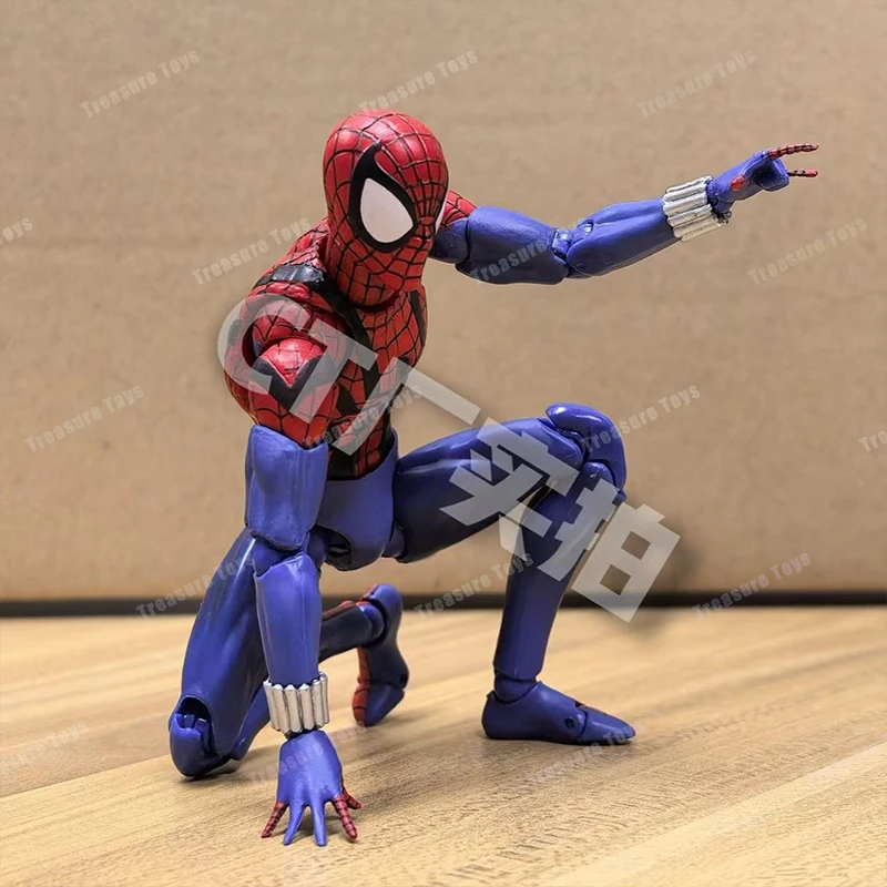 ในสต็อกCtของเล่นSpiderman Mafex 143 Ben Reillyการ์ตูนVer The Amazing Spider-ManอะนิเมะAction Figure Figurineของขวัญที่กําหนดเองของเล่น