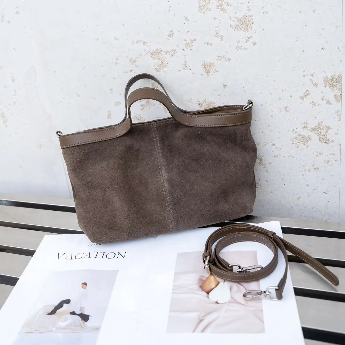 

genuine grade women's suede cow leather handbag luxury designer brand shoulder crossbody bag high quality fashion female bags