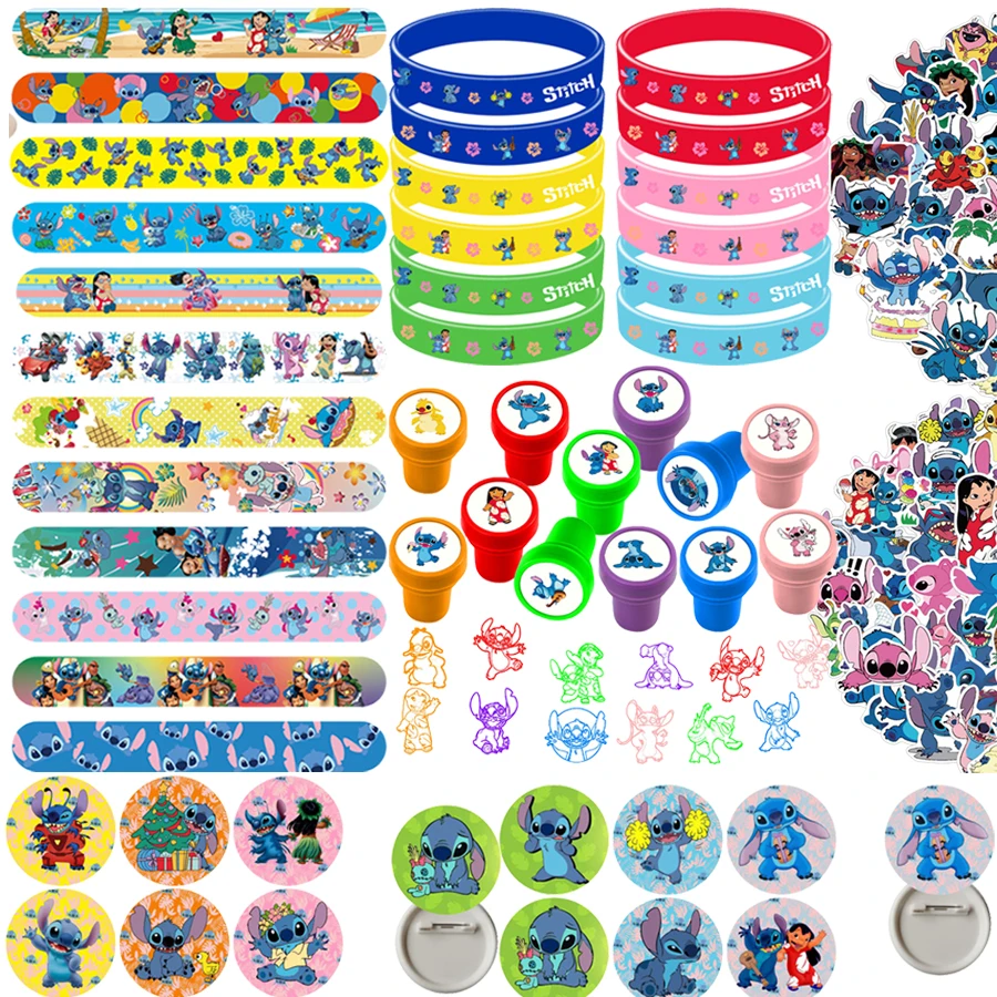 

Cartoon Disney Lilo Stitch Party Favors Birthday Party Gifts Slap Bracelets Stickers Girls Gifts Bag Christmas Stocking Fillers