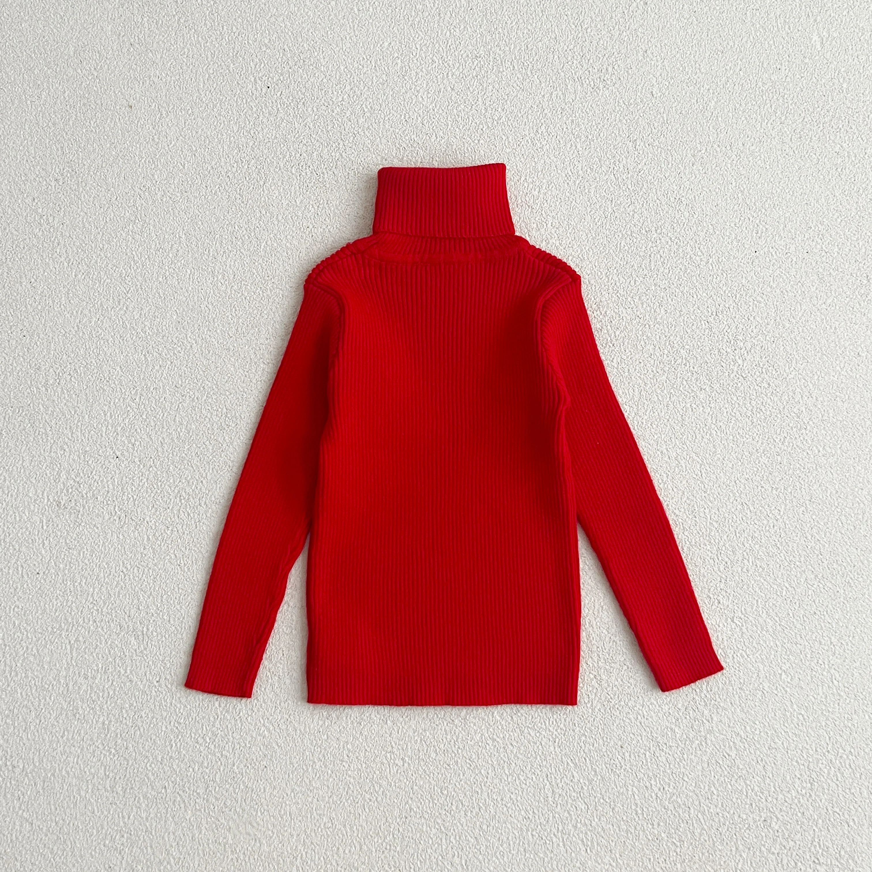 1-6Y Jungen Mädchen Rollkragenpullover Herbst Baby Pullover Kinder Pullover Für Winter Gestrickte Bodenbildung Jungen Pullover Vetement Enfant – Detail 9