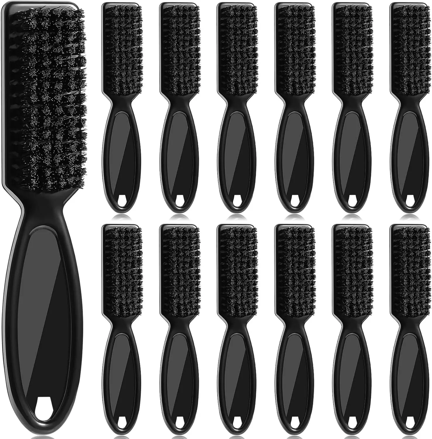 

16Pcs Barber Clipper Brush Blade Trimmer Cleaning Brush Set Duster Manicure Nylon Brush Hair Styling Tool (Black)