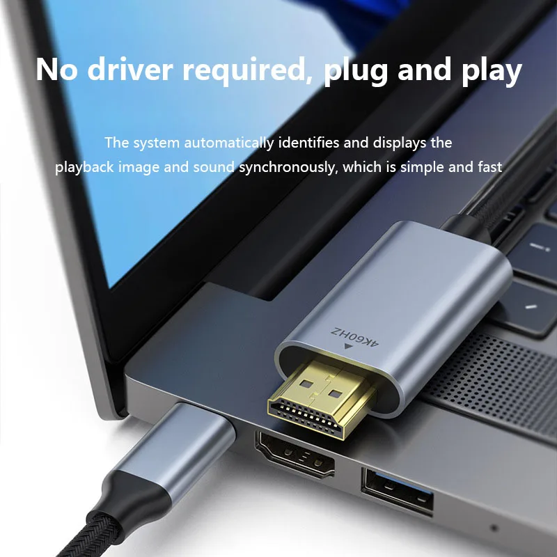 Type-c to hdmi Adapter Cable 4k60 Frame Mobile Phone Computer Monitor with Projection Cable High-definition Type-c to hdmi Cable