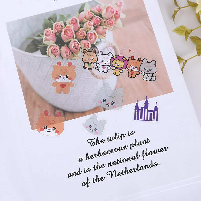 50pcs Set Stray Kids Skzoo Laser Cartoon Sticker Scrapbook Portable Cartoon Notebook Graffiti Balloons Decorative Girl Gift