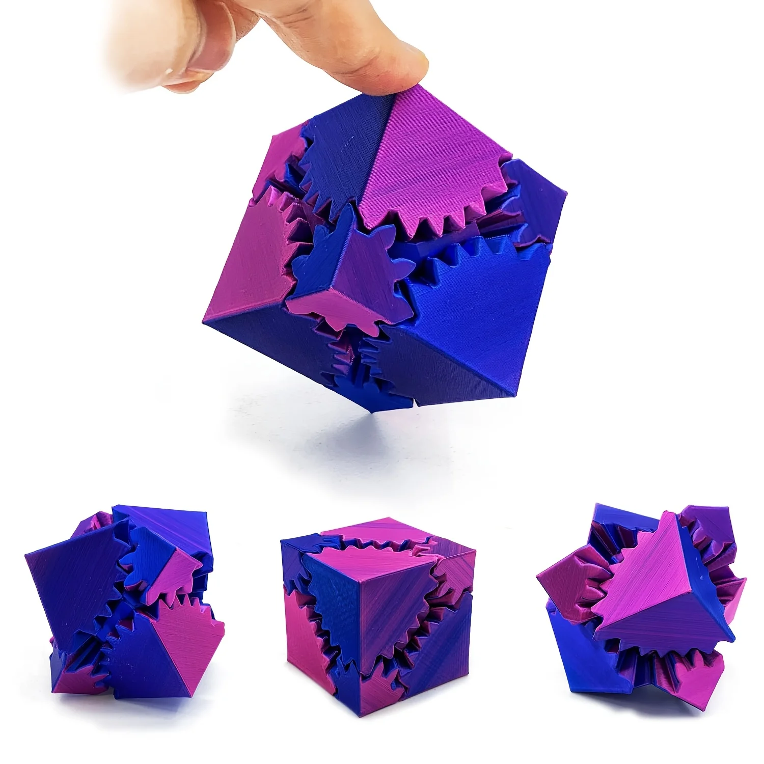 Transformable Gear Cube Fidget Toy, 3D Printed Gear Ball, Handheld Stress Relief Toy, Perfect for Halloween and Christmas