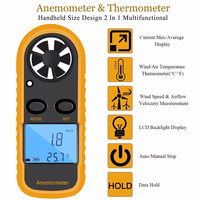 Portable Anemometer Thermometer Wind Speed Gauge Meter Anemometro Windmeter 30m/s LCD Digital Hand-held Measure Tool GM816