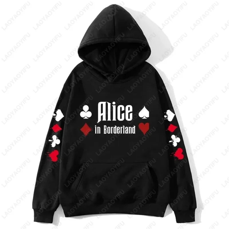 

Hot Anime Alice in Borderland Hoodie Cartoon Couple Men Women Sweatshirt Hip Hop Fashion Simple Aesthetic Manga Winter Clothes
