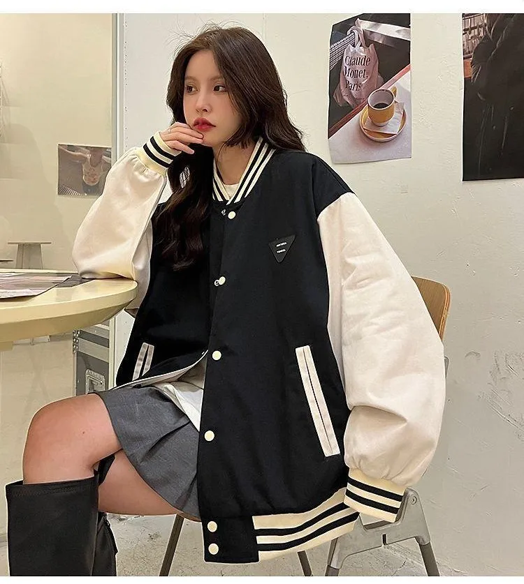 

Женские летние бейсбольные куртки с нашивками, карманами, пайетками, двубортные, для среднего возраста, с дерзким декором, комплект из двух предметов