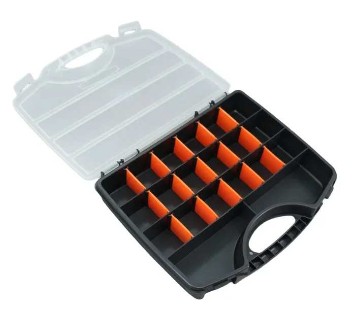 Multi-Compartment Organizer Box For Screws & Small Parts - Durable Plastic Hardware And Jewelry Storage Case Compact To Store
