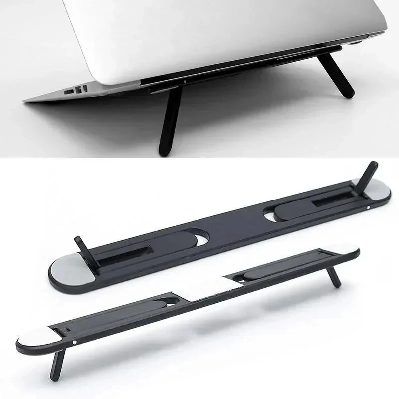 Foldable Laptop Stand Holder for Macbook Samsung Invisible Notebook Holder Bracket Cooling Stand Universal Adhesive Laptop Stand