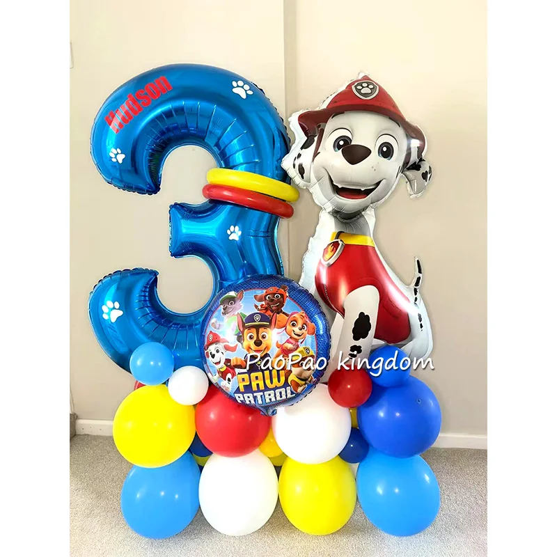 PAW Patrol Digital Ballon-Set Chase Skye Kindergeburtstag Party Dekoration Baby Shower Zubehör Anime Raumdeko Jungen Mädchen Geschenk