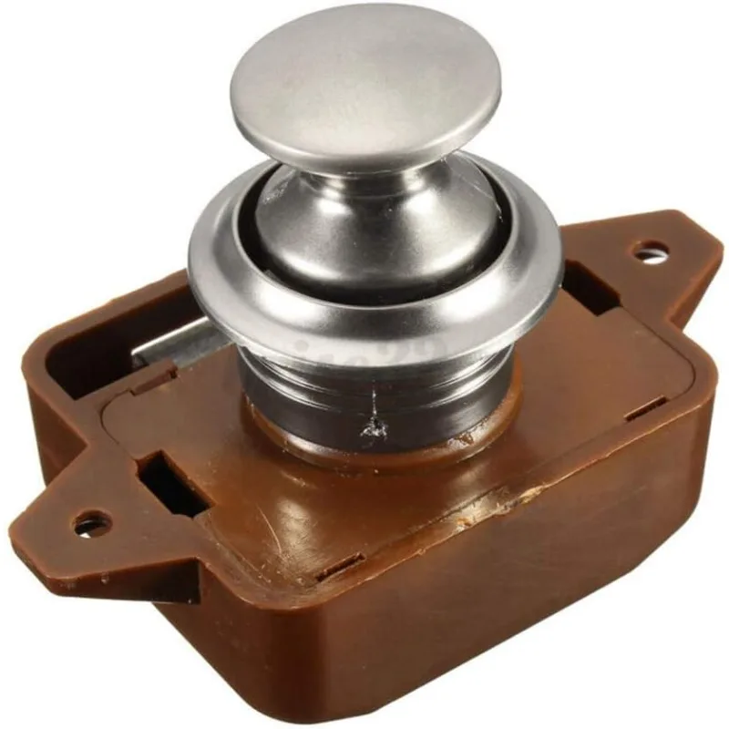 

1PCS 26mm RV Push Lock Keyless Camper Car Push Lock Drawer Latch Button Locks for Furniture Hardware