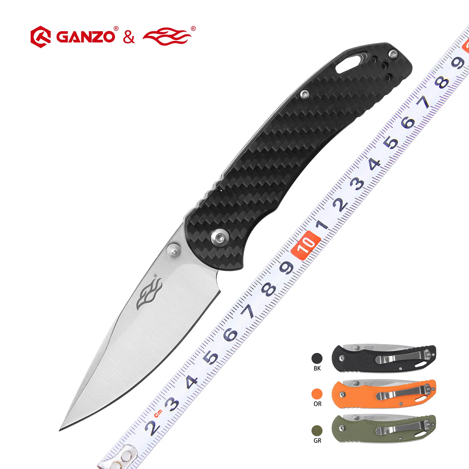 

Firebird Ganzo F753M1 FBKNIFE 58-60HRC 440C G10 or Carbon Fiber Handle Folding knife outdoor Survival Camping tool Pocket Knife