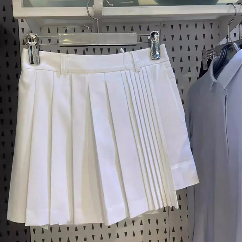 

Модная нестандартная плиссированная маленькая юбка, Женская нишевая Спортивная юбка, Новинка весна-лето 2024, подходящая ко всему, с высокой талией