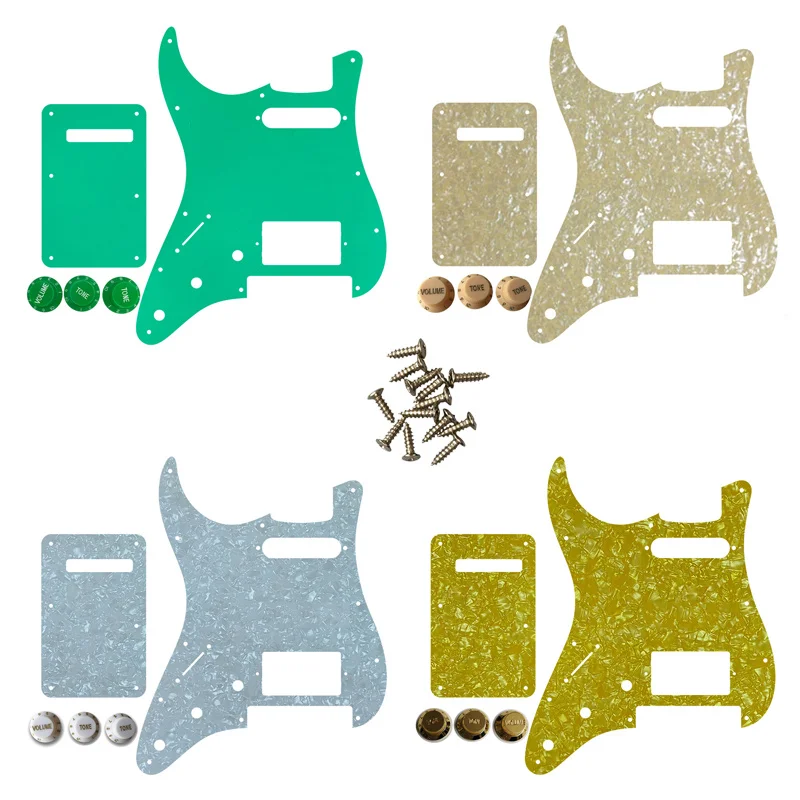 

Guitar Pickguard-For Left hand US 11 Screw Holes With Floyd Rose Tremolo Bridge PAF HS Scratch Plate & Back Plate & Control Knob