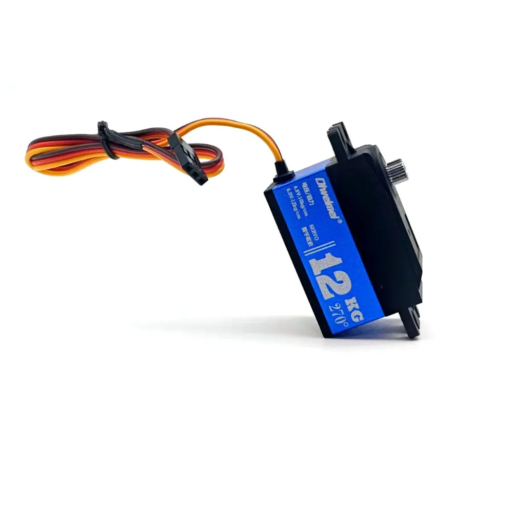 Engranaje de metal servo digital de 12 kg 180/270 grados, alto par para helicóptero de brazo de robot de coche RC