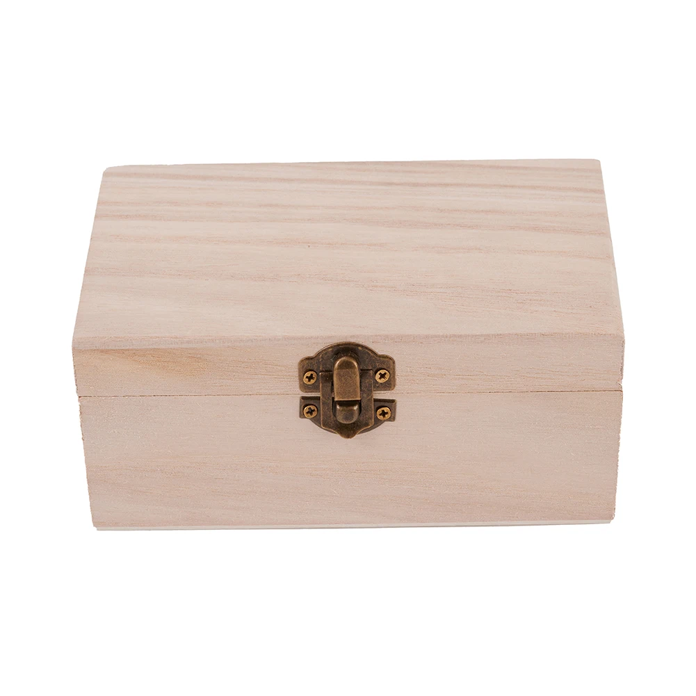 1PC Holzkisten mit Deckel, quadratisch, aufklappbar, Schmuck, Basteln, Aufbewahrungsbox für Heimdekoration, DIY, handgefertigt, Muttertag – Detail 16