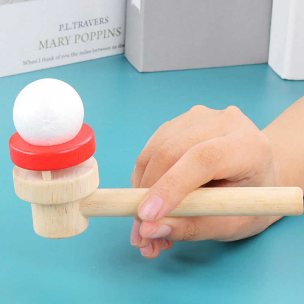 3Pcs 나무 부는 공 장난감 어린이를위한 플로팅 게임 손 눈 조정 기술 개발 액세서리