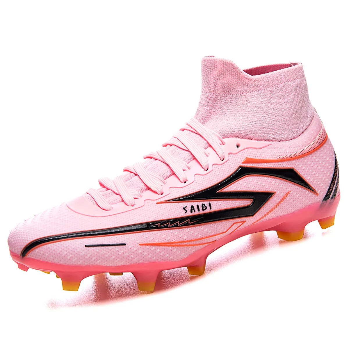 High Performance AG FG Football Boots PU Hybrid Fabric Upper TPU Strong Grip Sole Cost-effective Men Women Grass Football Shoes