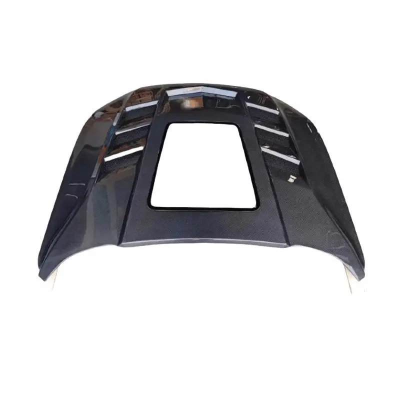 

New Carbon Fiber Engine Hood Cover Air Vent Transparent for Mustang 2018-2021 Refit GTS