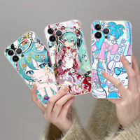 Cute Cartoon Kawaii H-Hatsune Miku Phone Case For IPhone 16 15 8 7 6 6S Plus X SE XR XS 14 11 12 13 Mini Pro Max Mobile Case