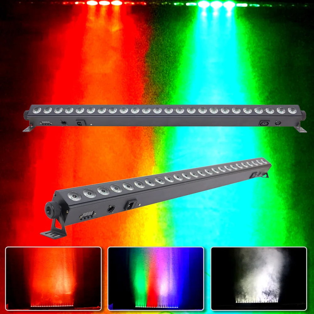 LED 24x4W RGBW Bar Daisy Chain Washing Strobe Effect DMX Music Control Disco DJ Indoor Home Party Lighting Events Stage Light