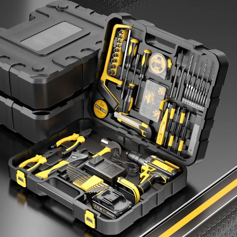 120PCS Custom Manual Hardware Tool Hand Tool Box Sets Assembly Professional Home Repair Equipment Kits Tool Sets