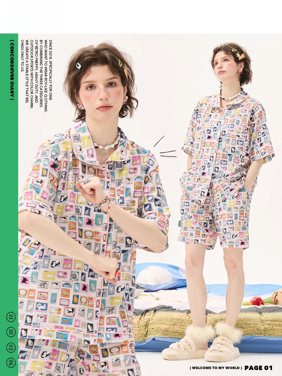 ensemble-de-vetements-d'interieur-cone-thin-a-manches-courtes-en-lenzing-pour-femme-–-style-decontracte-estival-confortable-et-respirant