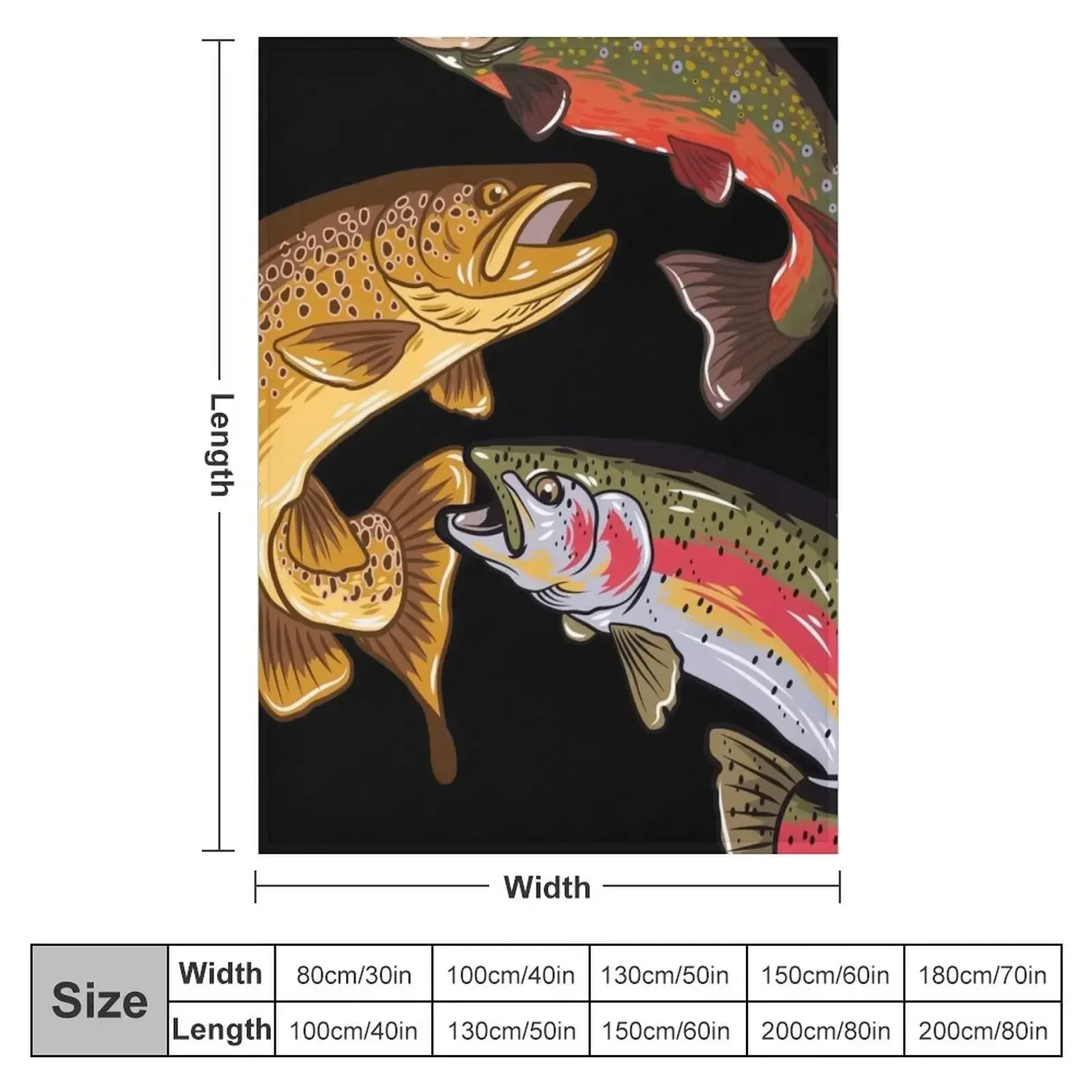 Fly Fishing Trout Tribute Throw Blanket For Sofa Thin Bed linens Sofas Luxury Brand Hair Cute Plaid Blankets