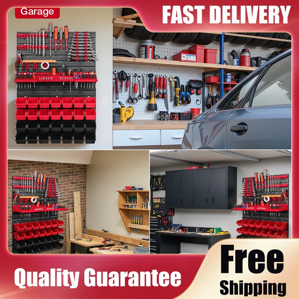 Tools Wall Storage Shelf Wall Mounted Tool Rack Multi-Function Storage System Extra Strong Wall Plate for Wrench Screwdriver