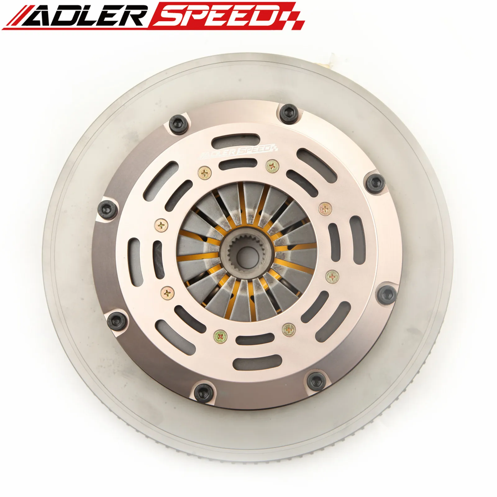 ADLERSPEED SPRUNG TWIN DISC CLUTCH HEAVIER WT For 2008-14 LANCER EVO 10 X 4B11T