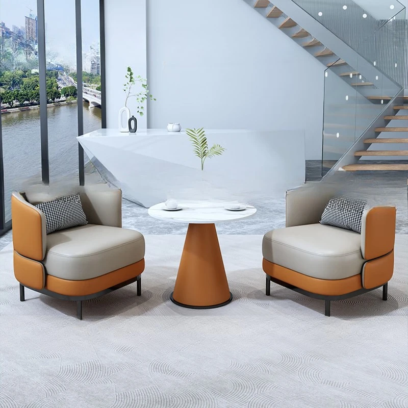 Nordic negotiation table and chair combination, hotel sales office shopping mall