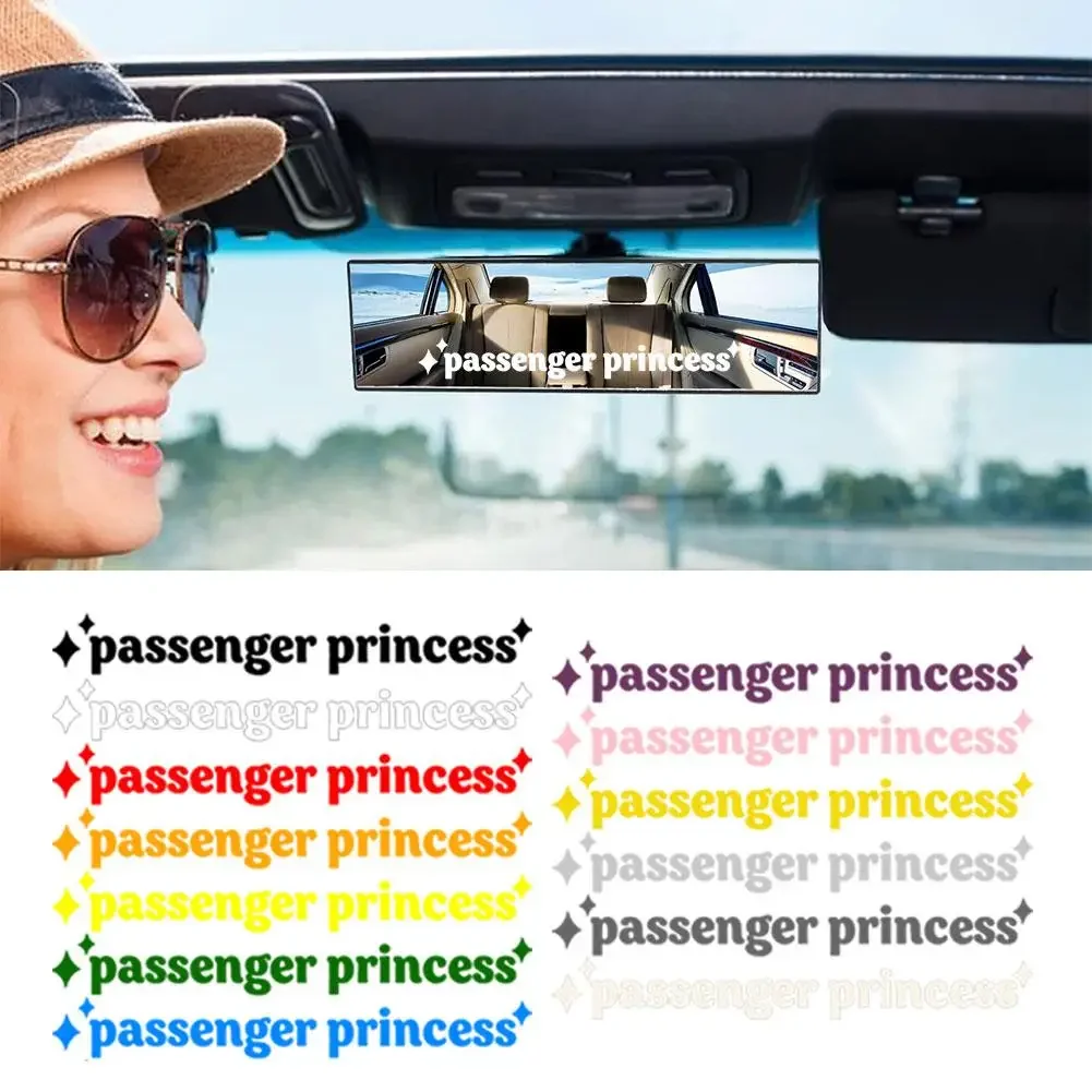 Passenger Princess Mirror Car Decal Minimalist Quotes Cute Girly Car Vinyl Art Sticker Decals Decor Car Interior Accessories