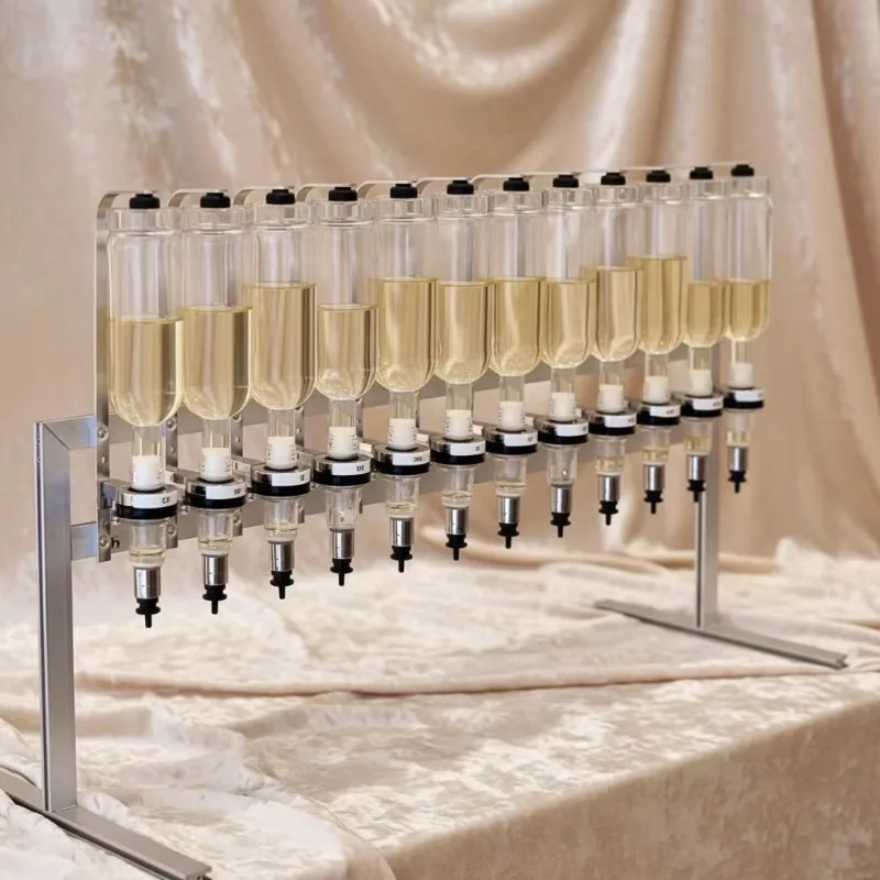 500ml Silver Filling Perfume Dispenser Bar Set With Table Metal Stand For Wedding Party Perfume Display Rack With 12 Pump Head