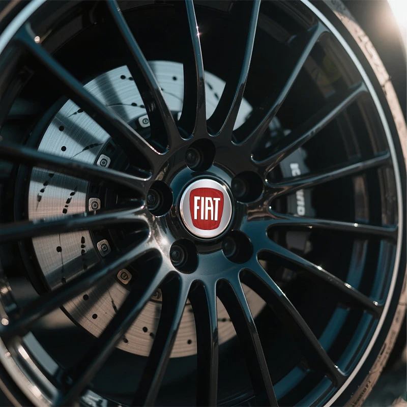 Car center hub cap emblem sticker dust-proof accessory applicable to FIAT 500 Grande Stilo Freemont Punto Astra Bravo Ducato