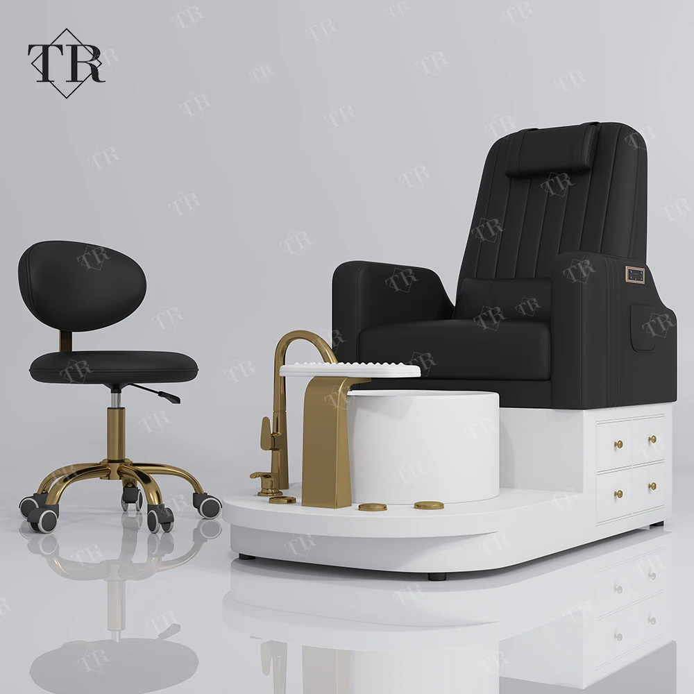 Turri Sillas de pedicura de lujo, silla de Spa de pies sin plomería, masaje con cuenco, Sillas Para pedicura, lavabo de Spa para pies