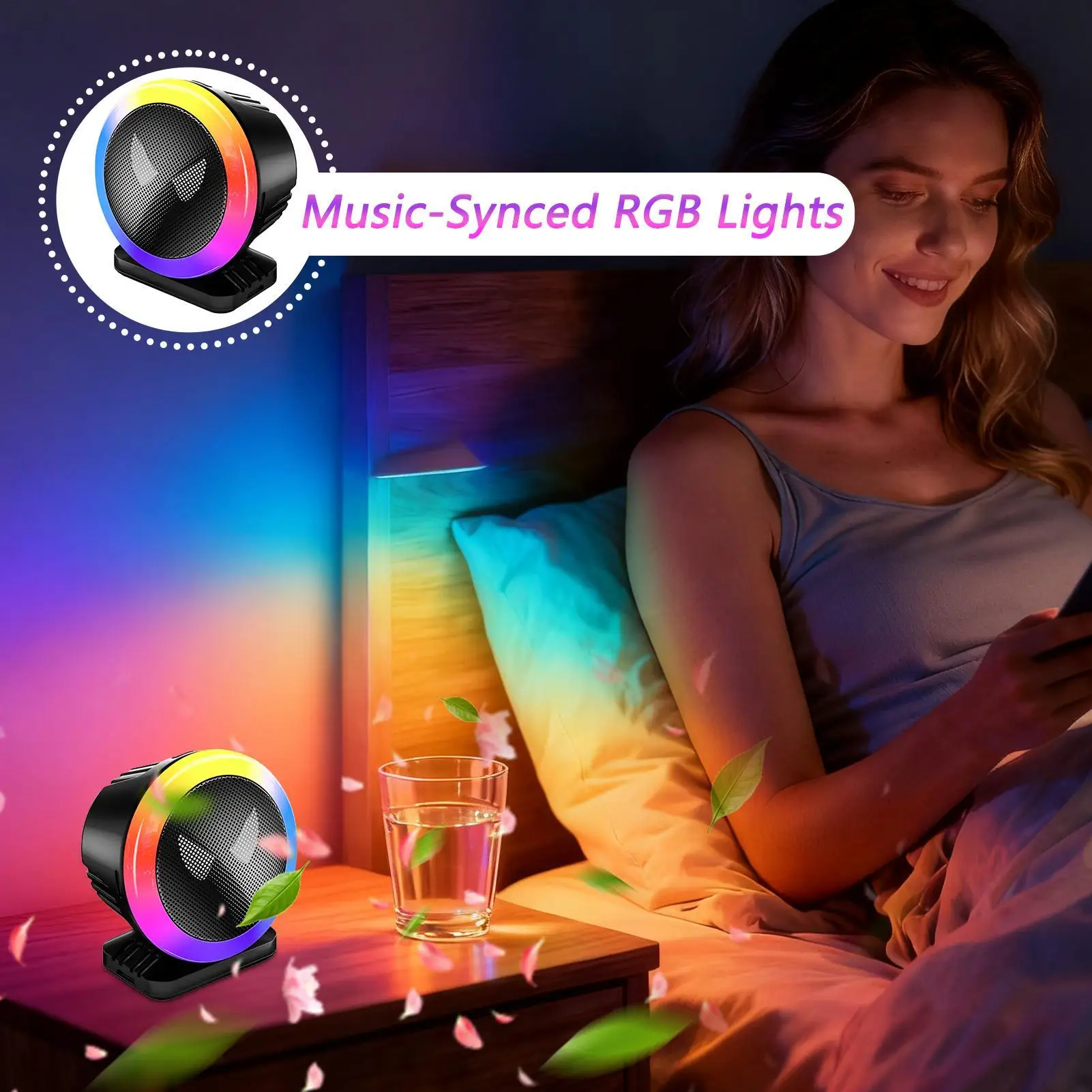 الصوت رد الفعل LED أضواء LED المتكلم RGB الإضاءة المحيطة إيقاع سيارة المحيطة ضوء الناشر ل DJ ستيريو سطح المكتب سيارة الطرف #1