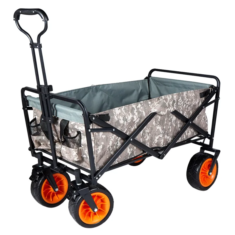 Outdoor Garden Beach Trolley fishing folding Camping Cart Wagon Portable Shopping tour hand luggage Cart Trolleys