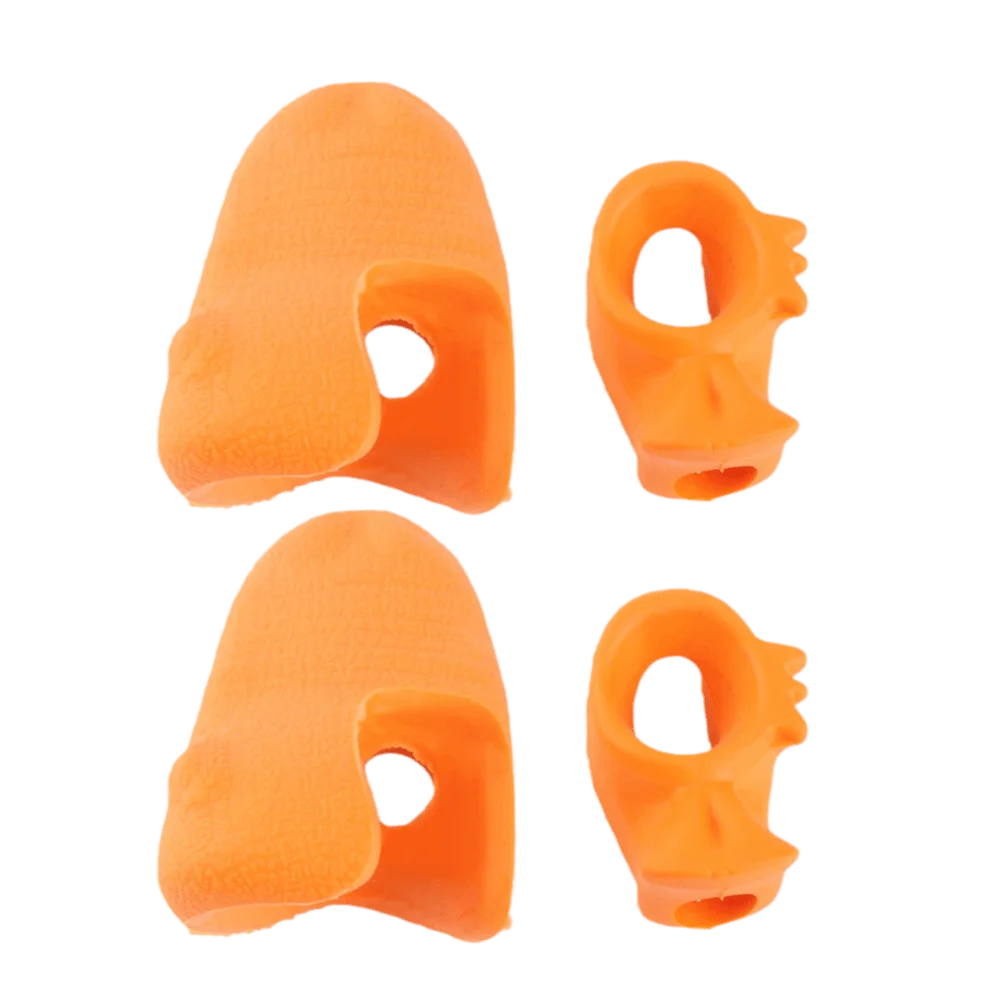 4PCS Soft Orange Color Violin Bow Grip Guide Rubber Violin Bow Teaching Aid Thumb Stabilizer Support For Starter