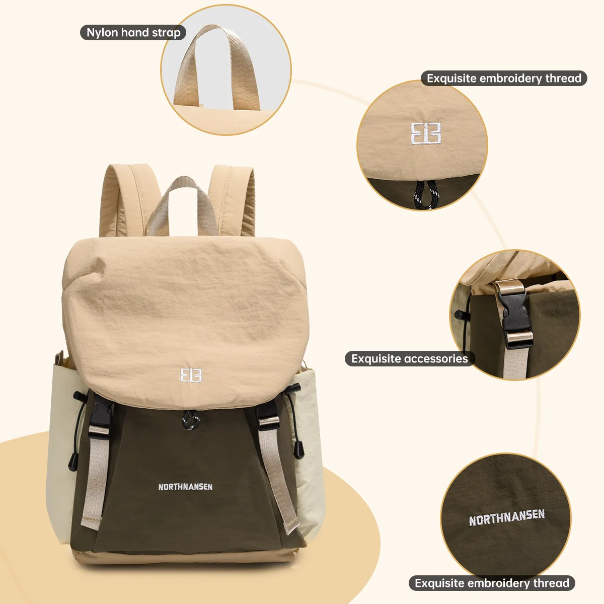 الفرنسية Shengliwei 2025 حقيبة الظهر الرجعية الجديدة خفيفة الوزن عادية أسهل لمطابقة الرجال حقيبة ظهر عادية السفر حقيبة مدرسية النساء