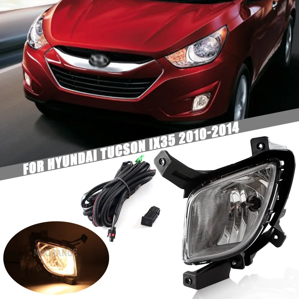 

Front Bumper Fog Lamp Upgrade FOR Hyundai TUCSON IX35 2010 2011 2012 2013 2014 Version Additional Foglight Set Switch + Wiring