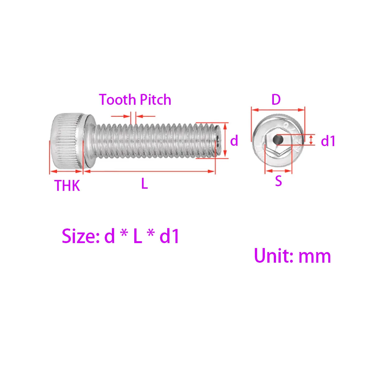 

304 Stainless Steel Hollow Ventilation Hole Hexagonal Cylindrical Head Bolt M1.6 M2 M2.5 M3 M3.5 M4-M16
