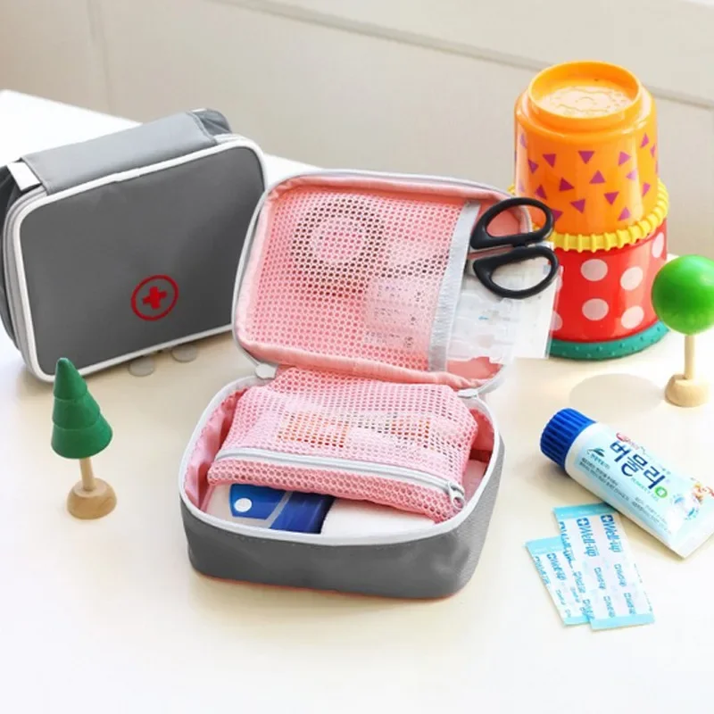 Mini trousse de premiers soins pour la maison, sac de voyage, portable, trousse d'urgence GT, sacs de rangement de médicaments, petit, évaluation