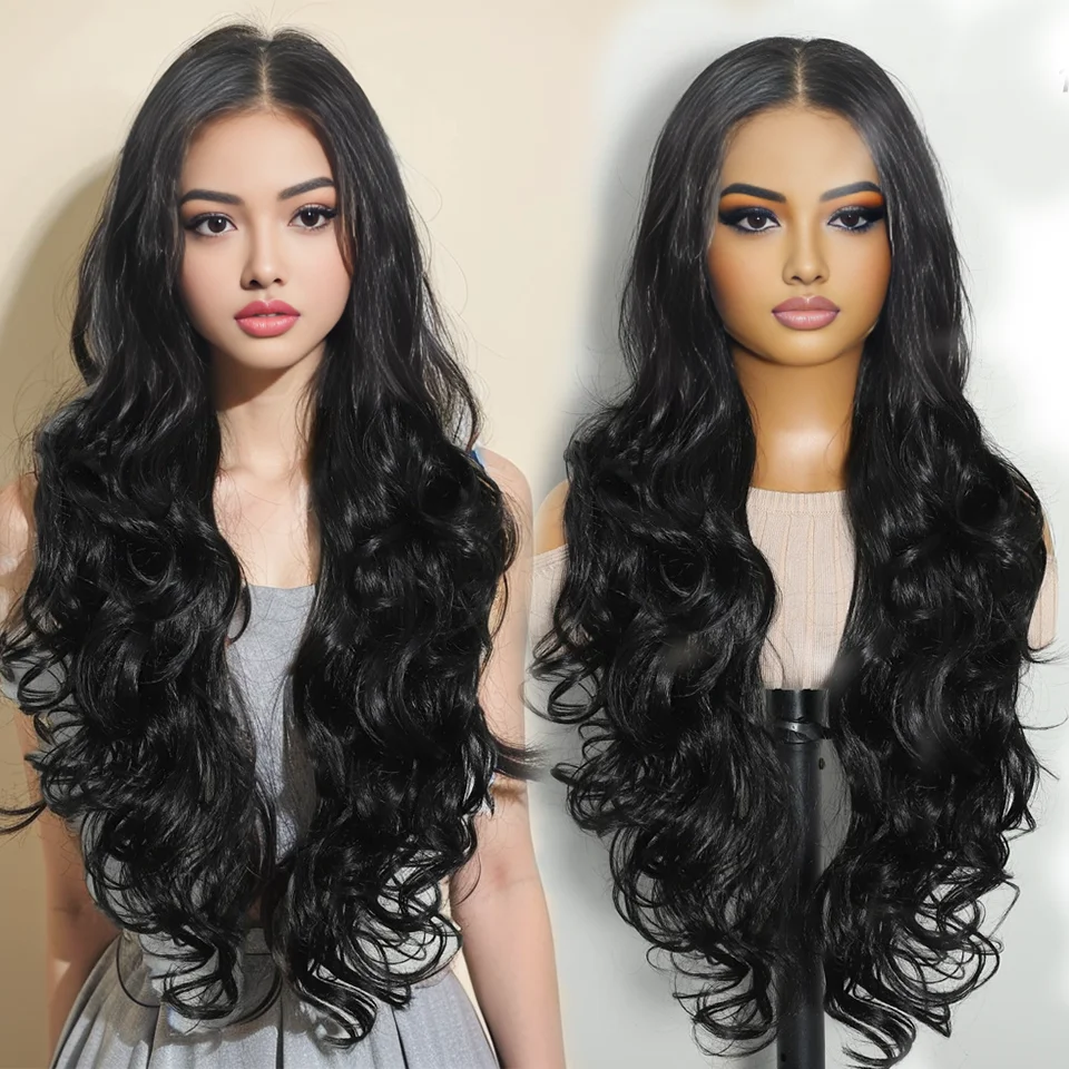 

30 "T1B/3013X6 Био Синтетические Объемные Волнистые Парики Фронта Шнурка Термостойкие Швейцарские Прозрачные Парики Шнурка Объемная Волна Парики Фронта Шнурка