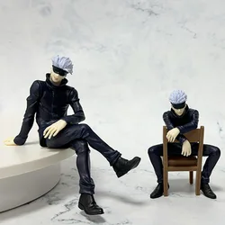 Jujutsu Kaisen 11cm 14cm Sitting Satoru Gojo Figure With Chair Break Time Collection Model Anime Decoration Toys Gifts