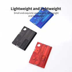 Outdoor Camping Multifunctional Swiss Army Knife Card Combination Multi-purpose Survival Tool Beauty Suit with Lamp Tool Card.