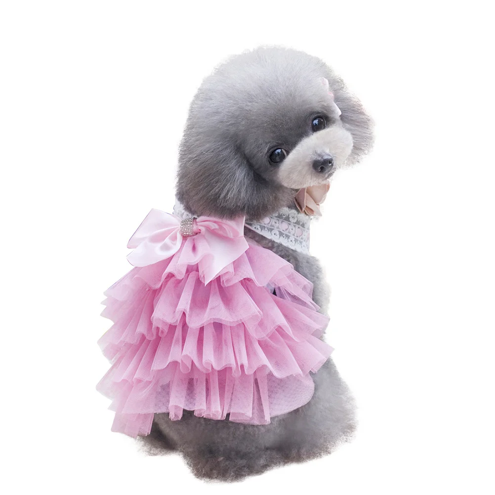 

Dog Dresses Purple Puppy Pet Clothing Costumes for Small Dogs Doggy Clothes Outfits Apparel Skirt