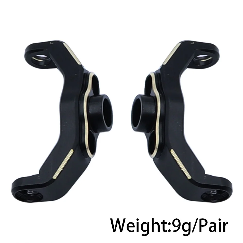 ブラックCNC真鍮製アクスルカウンターウェイトステアリングリンクブロックナックルCハブディフカバー（1/18 RCクローラーAxial TRX4Mアップグレードパーツ用）