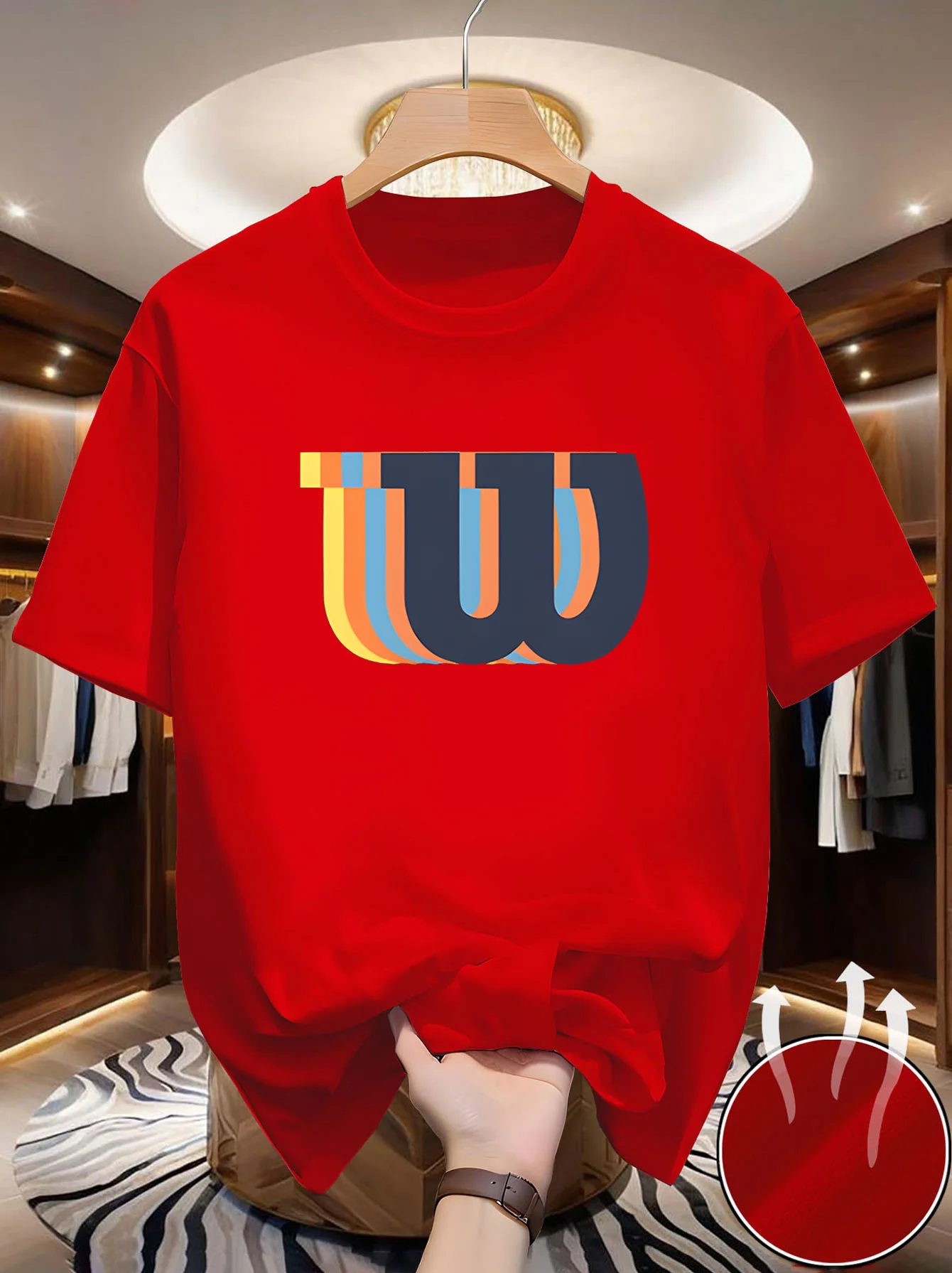 Herren T-Shirt mit Rundhalsausschnitt  kurzen Ärmeln, bequem, weich im Griff, cool, sportliche Note, elegant  bequem, lockere Pa