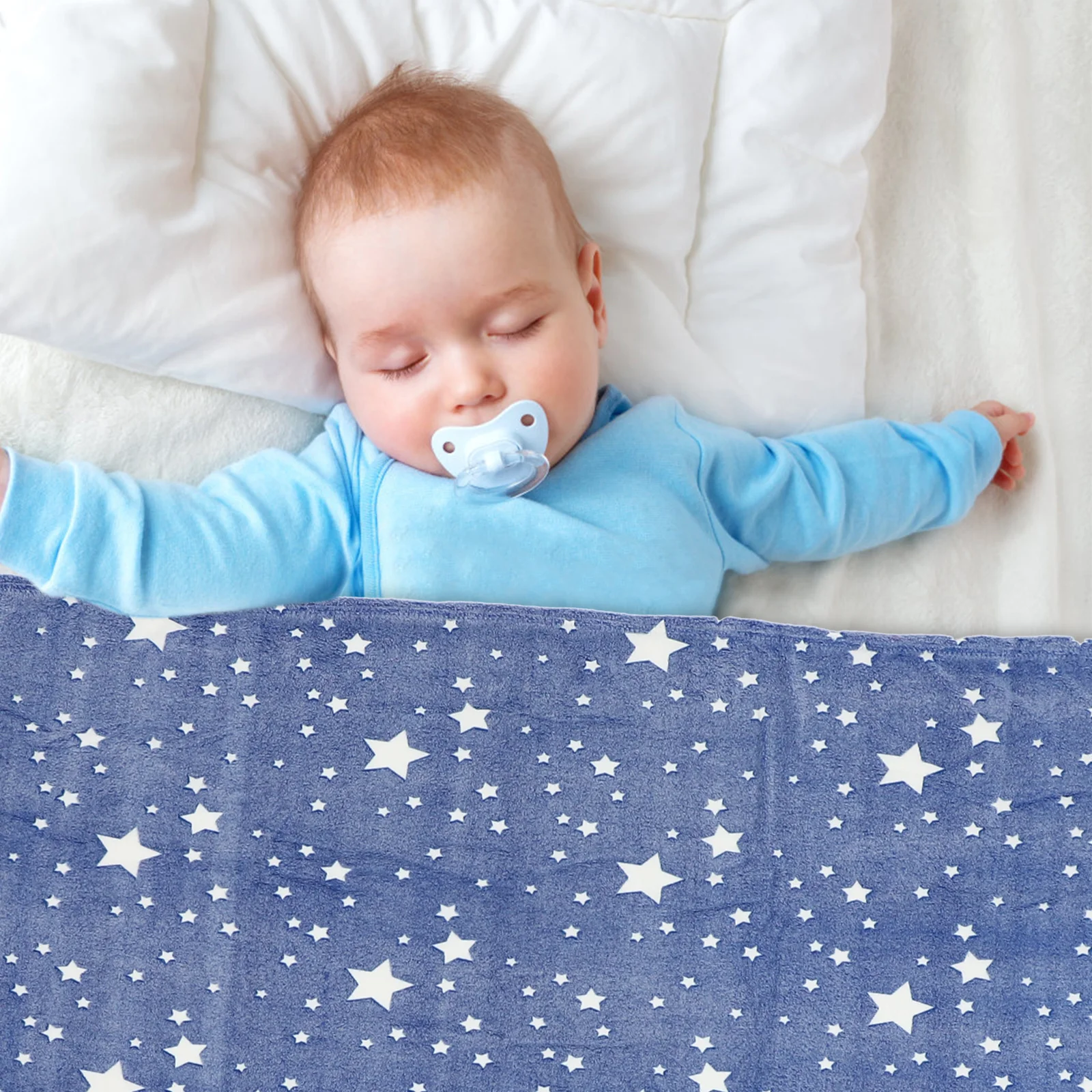 

Luminous Night Glow Blanket Soft Comfortable Warm Throw Blanket Ideal for Home Office Car Nap Use Office Accessory